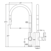 Fienza Kaya Pull Out Sink Mixer Tap - Matte White